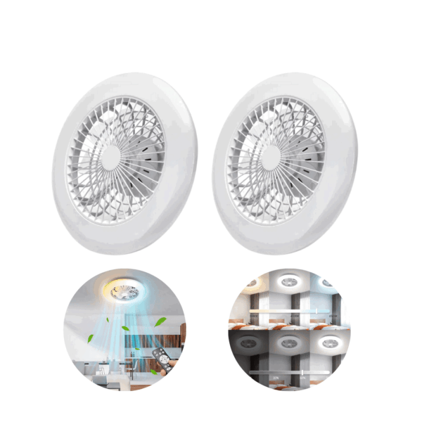 2 stk. Loftventilator Med Lys - CCT 3000-6500K - Ø485 - Fjernbetjening