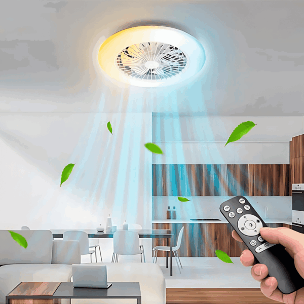 Loftventilator Med Lys - 63W - CCT 3000-6500K - Ø485 - Fjernbetjening