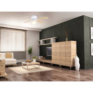 EGLO CAGLIARI LOFTVENTILATOR AC E27 HVID