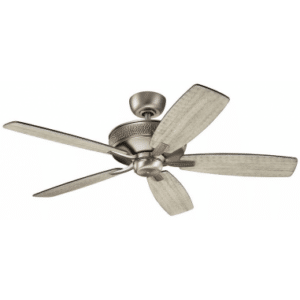 MONARCH Loftventilator i stål og træ Ø132 cm - Antik tingrå