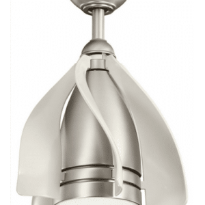 TERNA Loftventilator i stål og polycarbonat Ø38 cm - Børstet stål