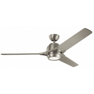 ZEUS Loftventilator i stål og polycarbonat Ø152 cm - Børstet nikkel